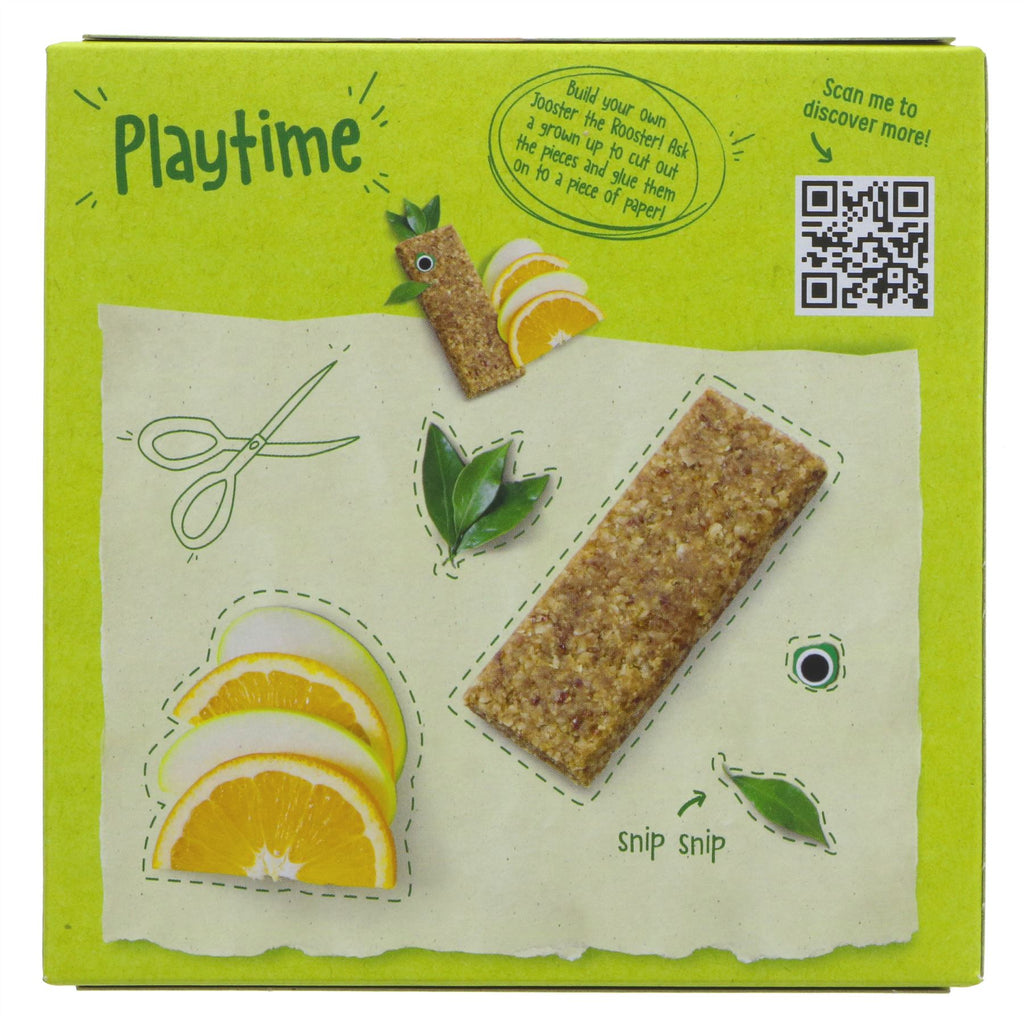 Organic Apple & Orange Soft Oaty Bar - Vegan, perfect for little ones and on-the-go snacks. No VAT. From Goodies Snack Bars.