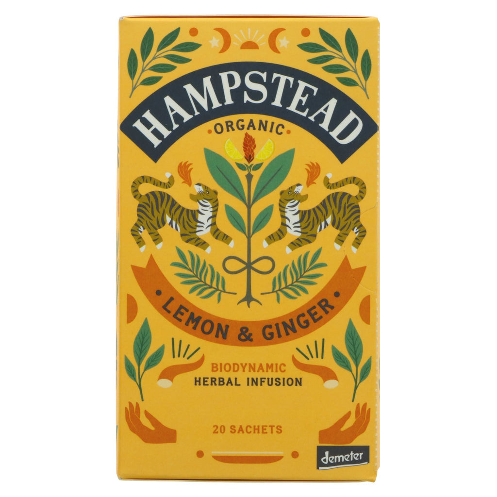 Hampstead Tea | Lemon Ginger - Liberate your energy | 20 bags