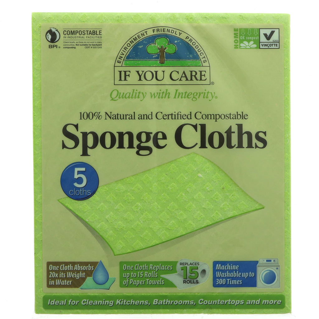 If You Care | Sponge Cloths | 5CLOTHS