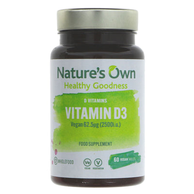 Natures Own | Vitamin D3 Vegan - high potency 62.5ug | 60 tablets