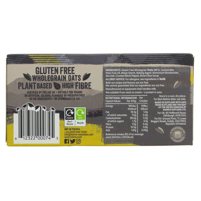 Gluten-free Nairn's Cracked Black Pepper Crackers - healthy and satisfying snack made with pure oats and no added sugar.