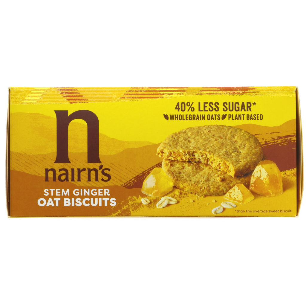 Nairn's Stem Ginger: Vegan & Nut-Free Biscuits - No Added Sugar.