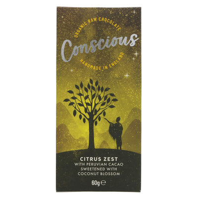 Conscious Chocolate | Citrus Zest Raw Bar | 60G