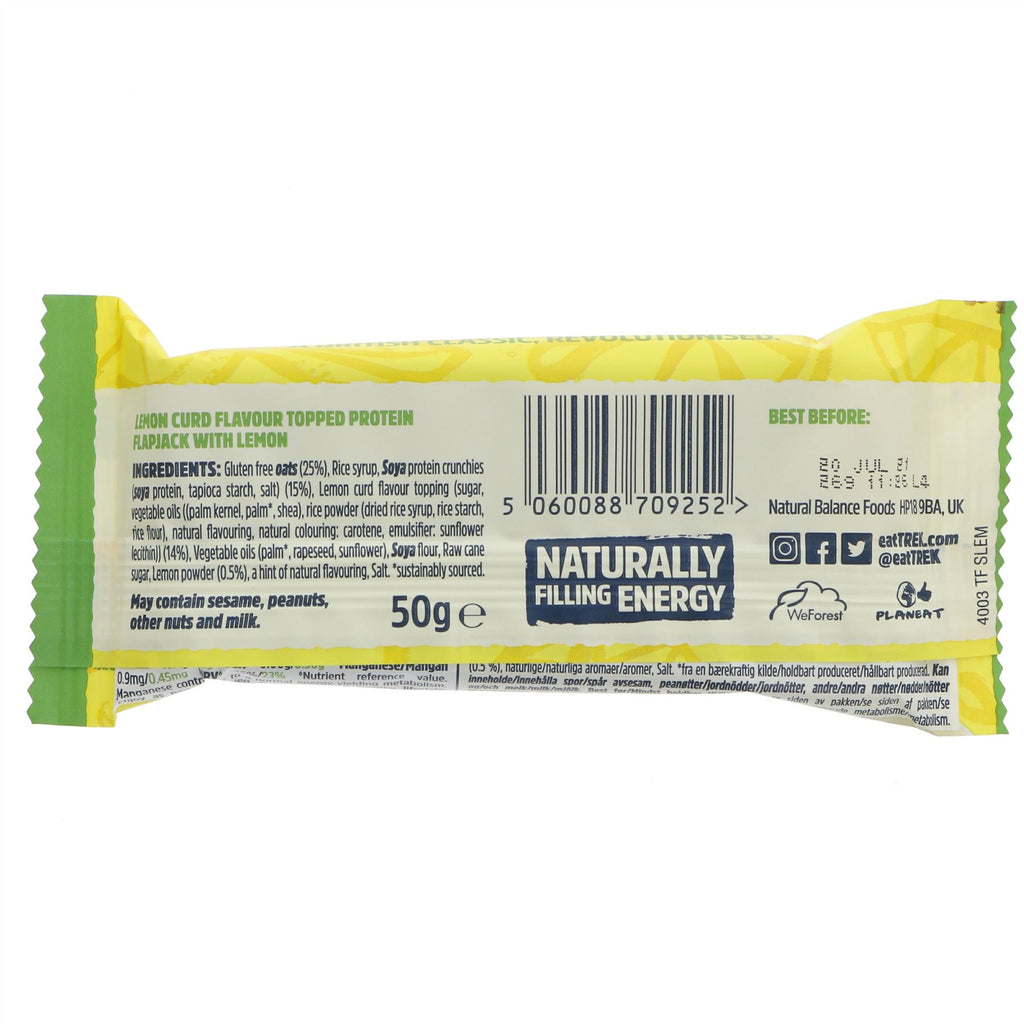 Gluten-free, vegan snack bar with pure lemon goodness. No added sugar. Perfect for on-the-go snacking.