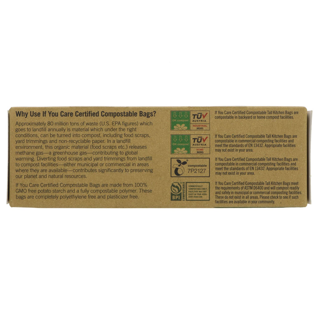 Eco-friendly compostable sacks made with potato starch. Perfect for kitchen waste. Vegan & sold in packs of 12.