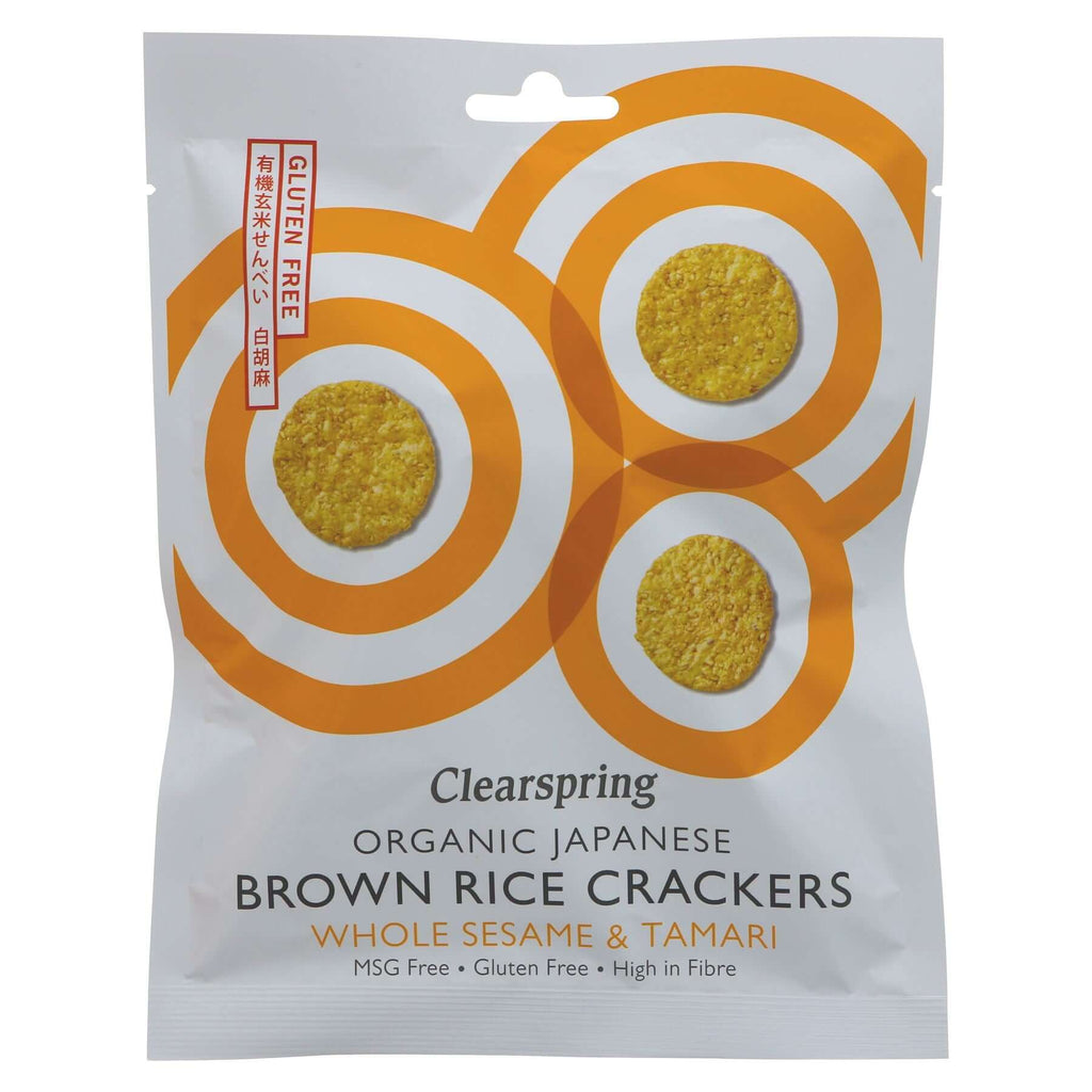 Clearspring | Brown Rice Crackers Sesame | 40g