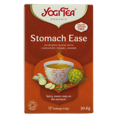 Yogi Tea | Stomach Ease - Cardamom, Fennel, Ginger | 17 bags
