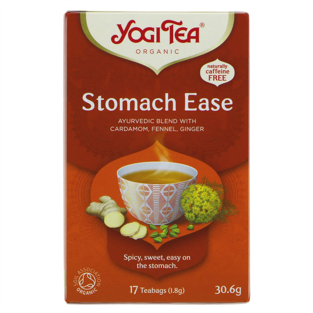 Yogi Tea | Stomach Ease - Cardamom, Fennel, Ginger | 17 bags