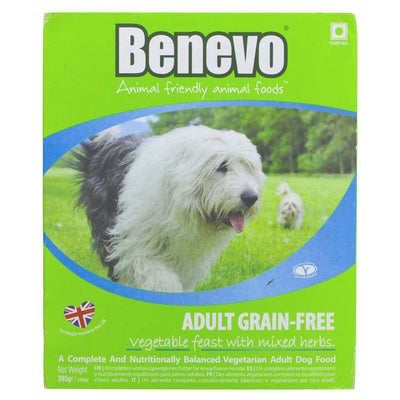 Benevo | Grain-Free Vegetable Feast - Complete Wet Vegan Dog Food | 395g