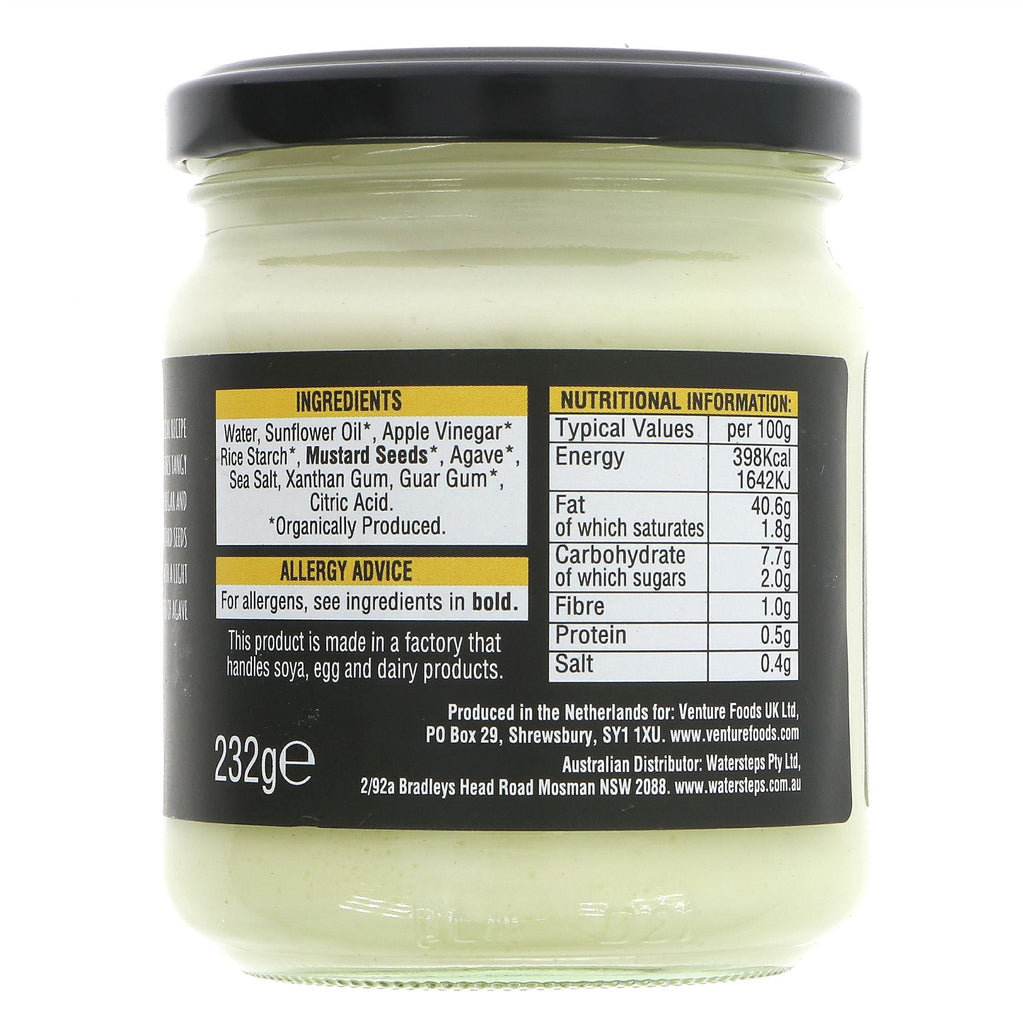Organic Vegan Mayo | Creamy & Guilt-free | Perfect for Sandwiches & Salads | No VAT Charged | Sold by Superfood Market