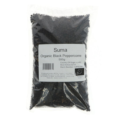 Suma | Whole Black Peppercorns - Og | 500G