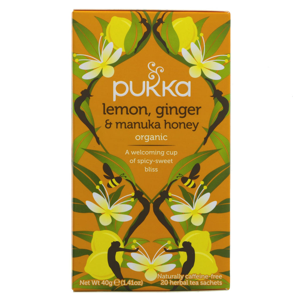Pukka | Lemon Ginger & Manuka Honey - Warm your body,sooth your soul | 20 bags