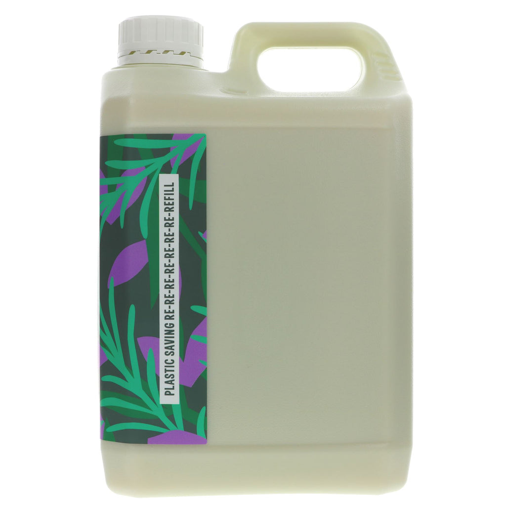Nourishing conditioner with lavender/geranium for normal/dry hair. Biodynamic, vegan, gluten-free, and eco-friendly in 2.5l bulk.