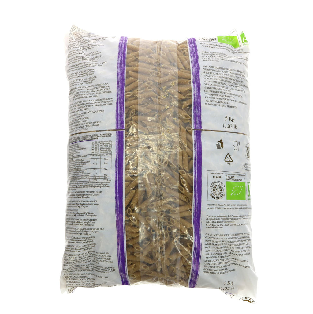 Organic Vegan Penne Wholewheat Pasta | 5KG | No VAT | Superfood Market