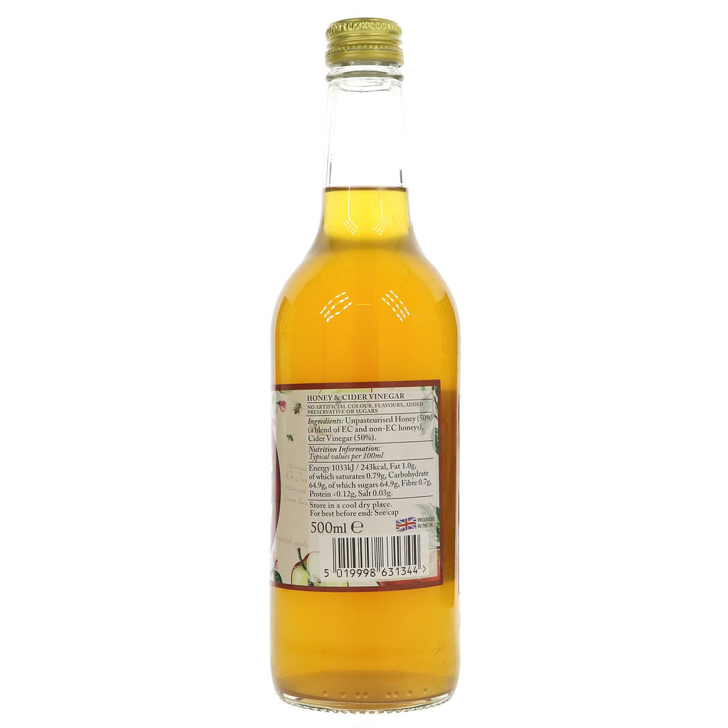 Delicious blend of pure honey & cider vinegar - perfect for adding tangy flavor to dishes. Try it as a natural sweetener!