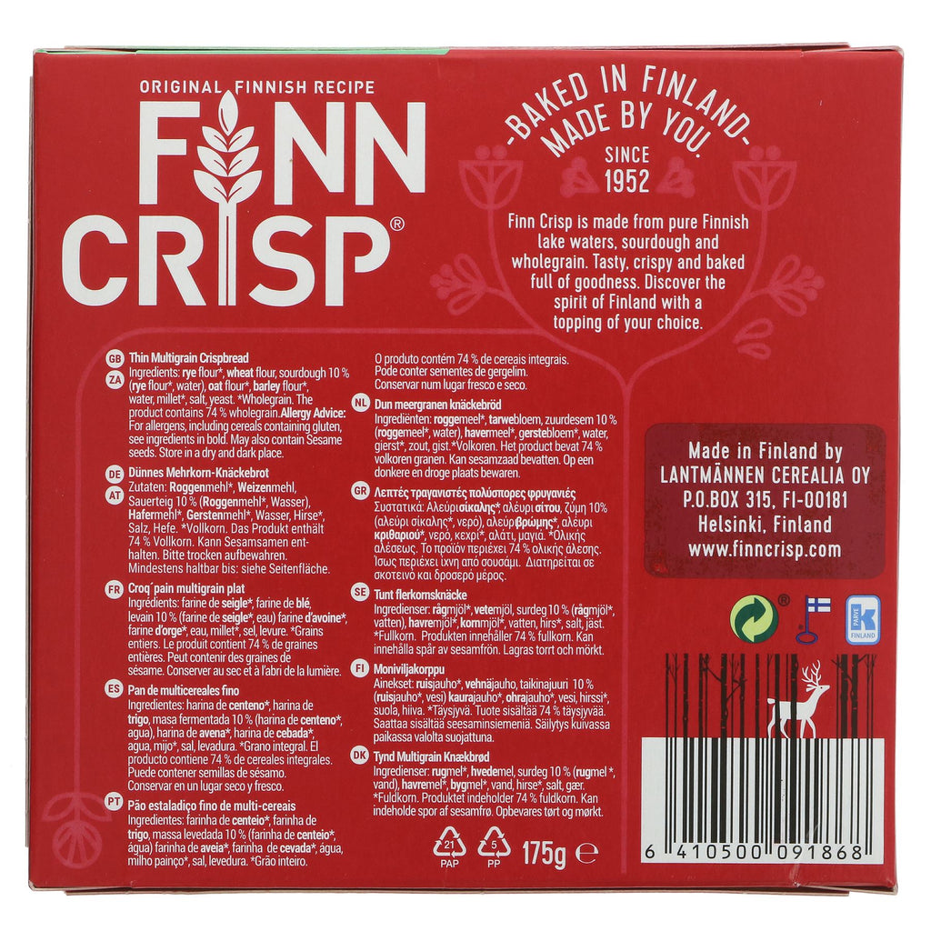 Finn Crisp Multigrain: all-natural & delicious vegan snack, satisfying crunch, perfect anytime, available at Superfood Market.