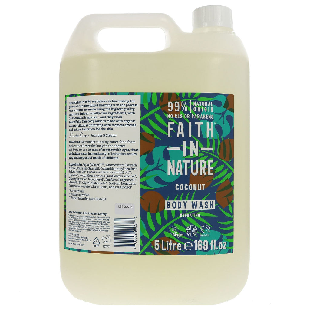Faith In Nature | Body Wash - Coconut - Hydrating | 5l