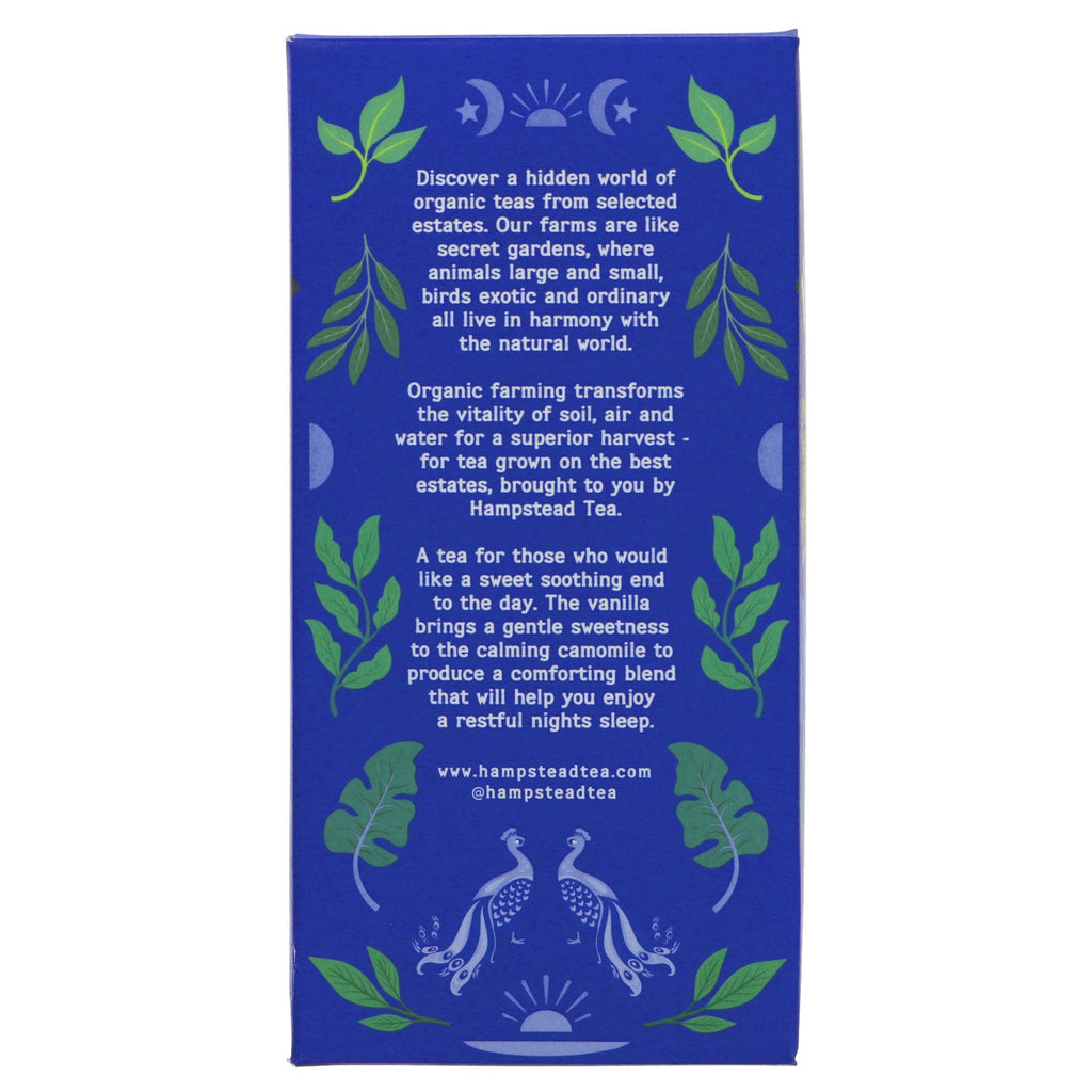 Hampstead Tea's Sleep Well blend: Biodynamic, Organic & Vegan Rooibos, Camomile & Vanilla -20 bags