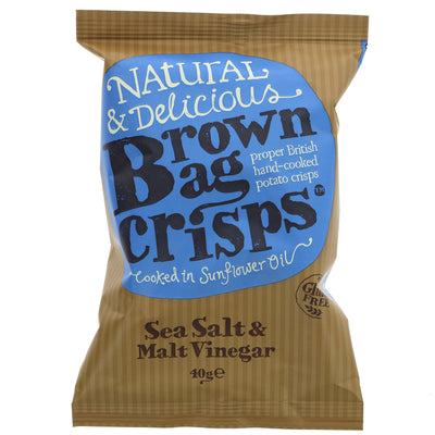 Brown Bag Crisps | Sea Salt And Vinegar | 40G