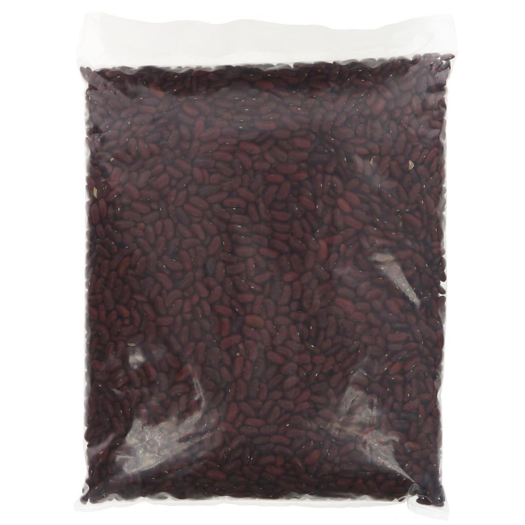Organic, vegan Red Kidney Beans - perfect for Mexican dishes and protein-packed salads.