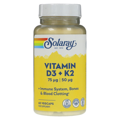 Solaray | Vitamin D3 & K2 | 60 capsules