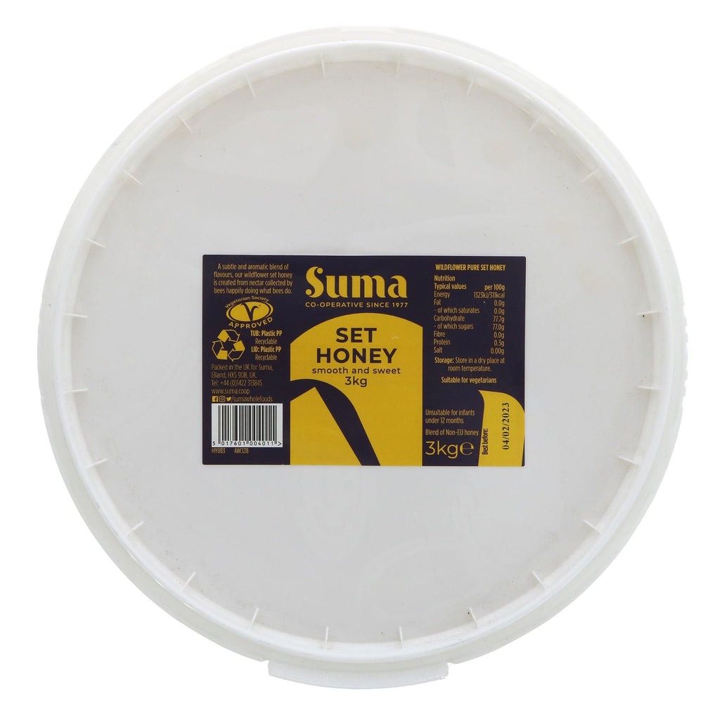 Suma Wildflower Honey - 100% Pure & Fruity Blend - Velvety Smooth - Perfect for Recipes - 3KG