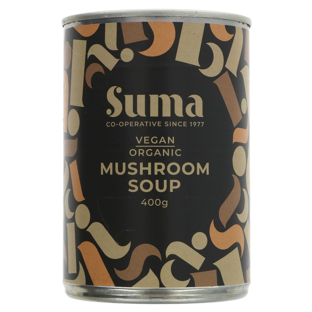 Suma Organic Mushroom Soup - Creamed Coconut, Vegan, and Organic. Perfect for cozy nights and adding to recipes. No VAT!