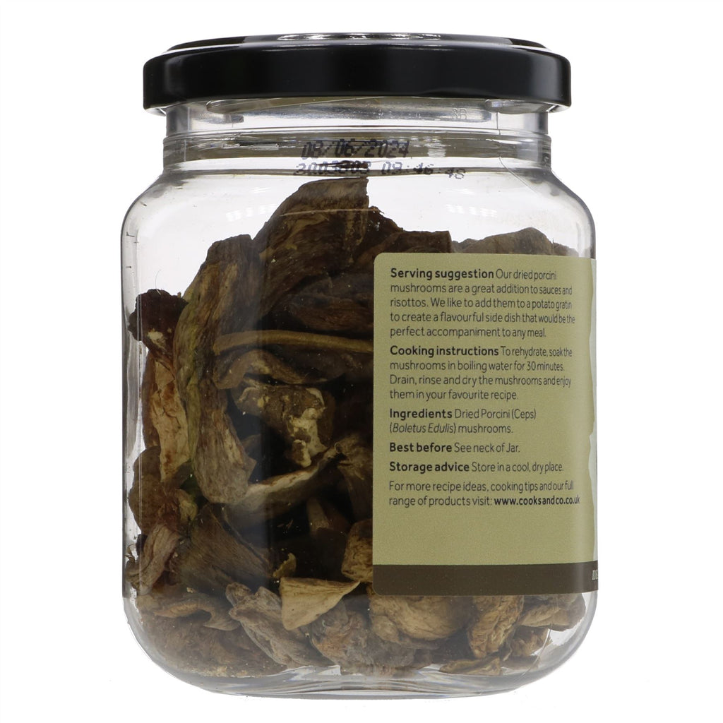 Cooks & Co Dried Porcini Mushrooms - Vegan and perfect for sauces, risottos, and gratins.