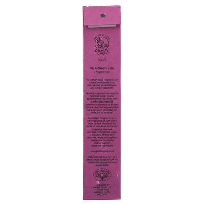 Fairtrade Oudh Sensuous Incense - 20 sticks for luxury relaxation at home. From The Mother's India Incense collection.
