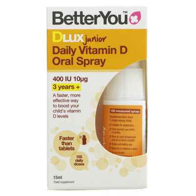 Better You | DLUX Junior Vitamin D Spray - Daily Oral Spray | 15ml