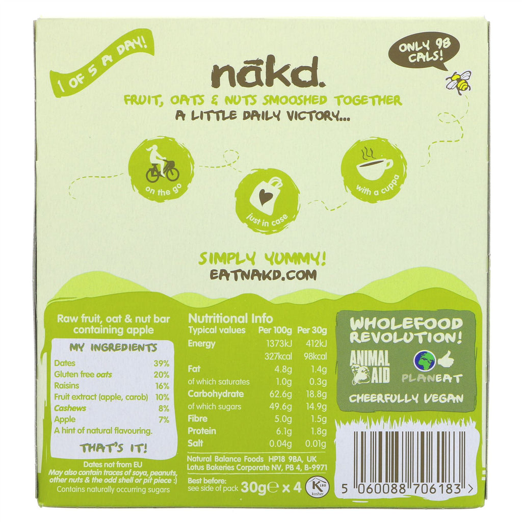 Indulge in Nakd's Apple Danish bars, vegan and gluten-free, with new recipe. Snack on-the-go!