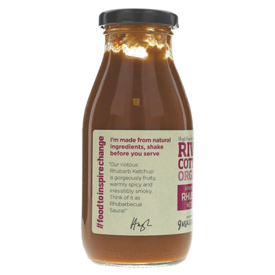 River Cottage Rhubarb Ketchup - Gluten-free, organic, vegan, no added sugar. Perfect for everyday use and as a Rhubarbecue sauce!