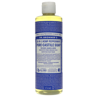 Dr Bronners | Peppermint Castile Liquid Soap | 473ml