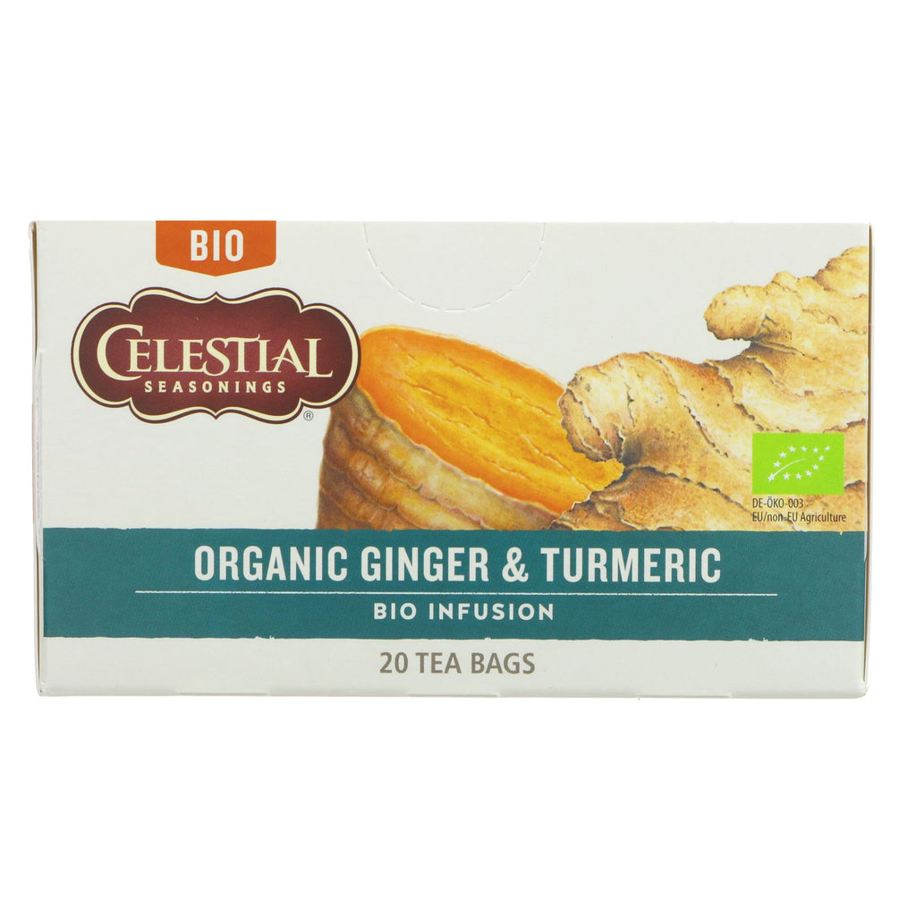 Organic, vegan Ginger and Turmeric tea perfect for cozy nights and morning pick-me-ups. Supports wellness journey.