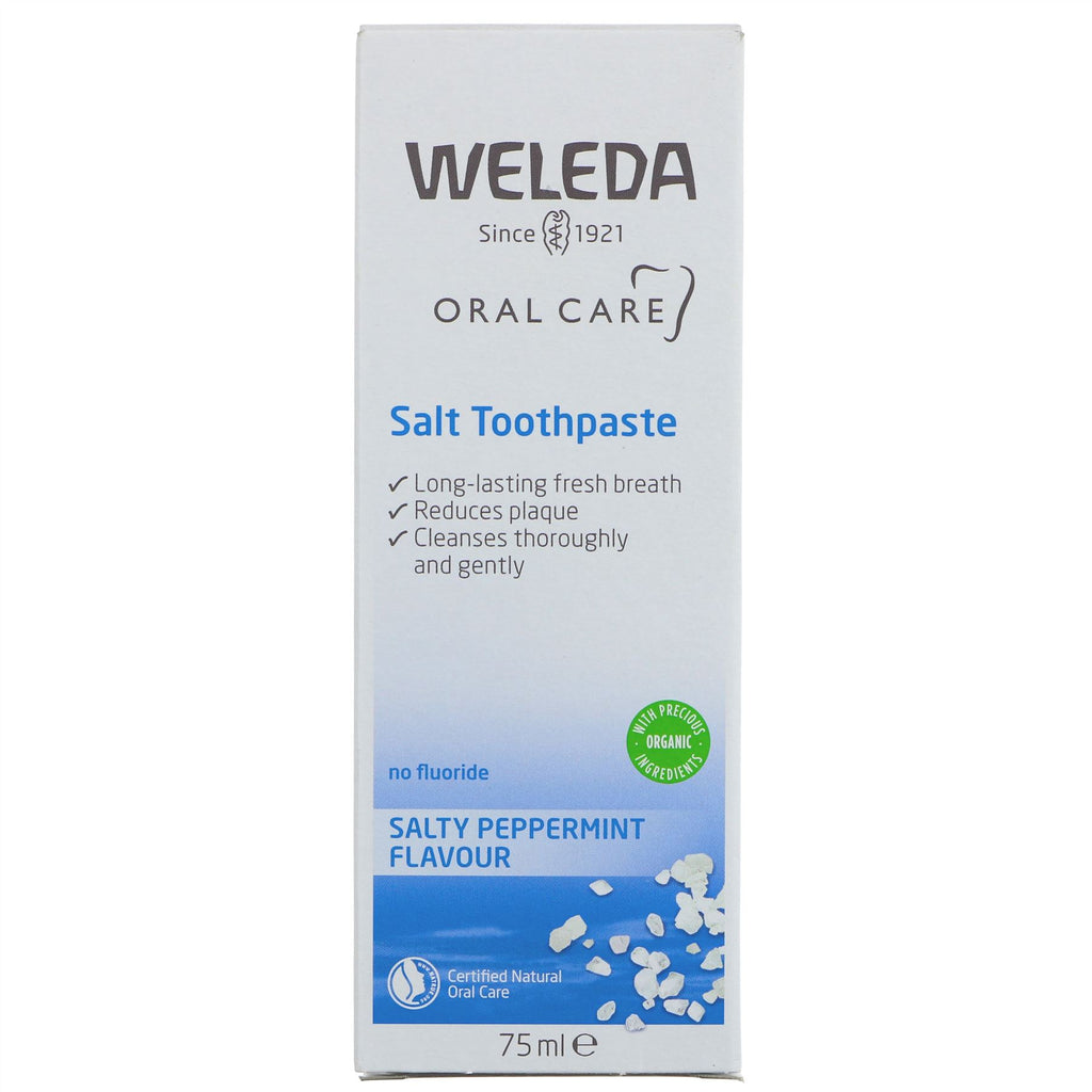 Weleda Toothpaste with Salt: Neutralizes Plaque Acids, Tones Gums & Cleans Teeth with Natural Ingredients - 75ml #Health #Beauty #DentalCare