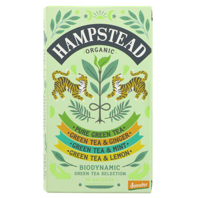 Hampstead Tea | Green Tea Selection - 5 Different Green Teas | 20 bags