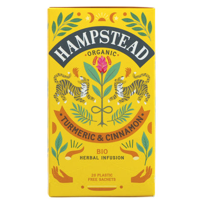 Hampstead Tea | Turmeric with Cinnamon - Turmeric, Ginger, Cinnamon | 20 bags