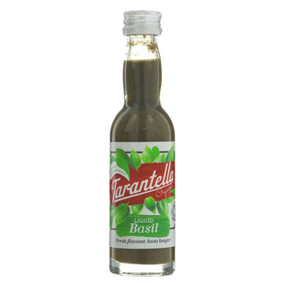 Discover the irresistible taste of Tarantella's Liquid Basil. Made with love, this gluten-free, organic & vegan delight adds a burst of freshness to your dishes. Perfect for pasta, salads, or as a secret ingredient in your favourite recipes. Elevate your culinary creations today!