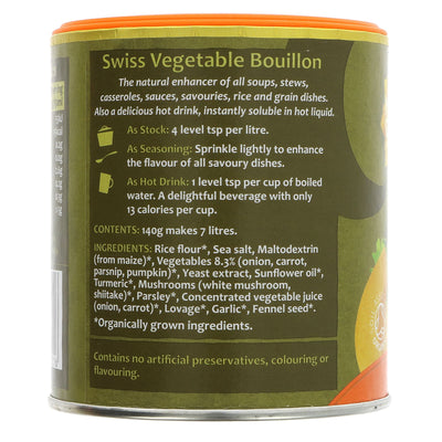 Marigold's Organic Bouillon Reduced Salt: Gluten-free, organic, vegan, and enhances the flavour of soups, stews, and casseroles. Must-have for any kitchen.