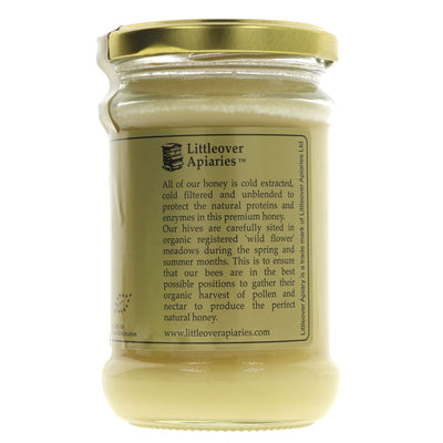 Littleover Apiaries Organic Wildflower Set Honey - 340G, perfect for spreading on toast or adding to tea. Organic and VAT-free.