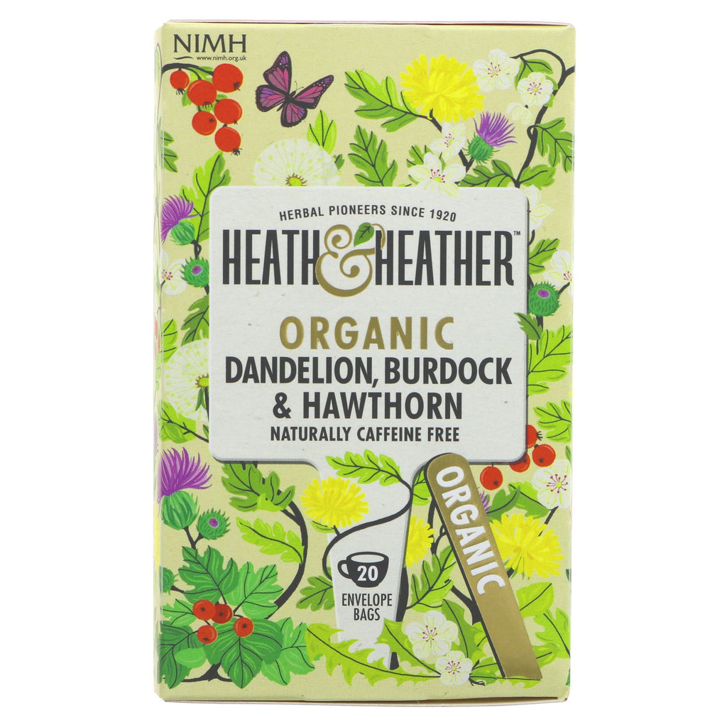 Heath And Heather | Dandelion,Burdock & Hawthorn - String, tag and envelope | 20 bags