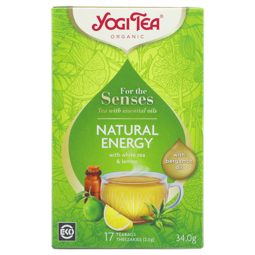 Yogi Tea | Natural Energy - White, Green Tea, Lemongrass | 17 bags