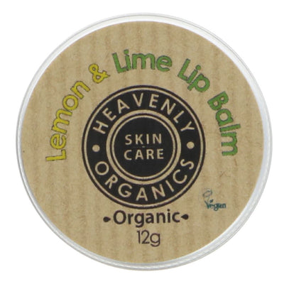Heavenly Organics Skin Care | Lip Balm - Lemon & Lime | 12G