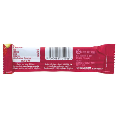Nakd Berry Delight Bar: Gluten-Free and Vegan Snack with Raw Fruit and Nuts!