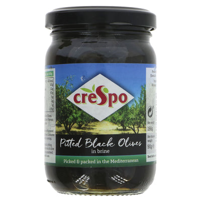 Crespo | Pitted Black Olives In Brine | 198G