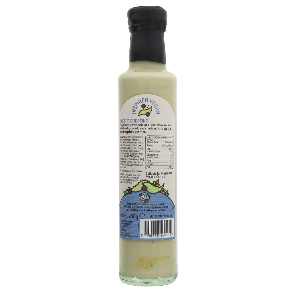 Indulge in tangy, creamy Caesar dressing made with the finest vegan ingredients. No added sugar and perfect for salads and sandwiches.