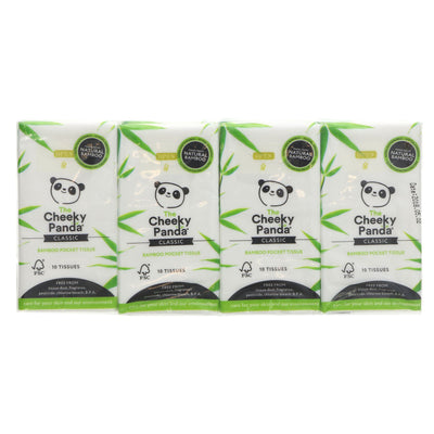 The Cheeky Panda | Bamboo Facial Tissue - Pocket | 8 packs
