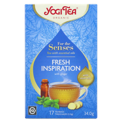 Yogi Tea | Fresh Inspiration - Ginger, Pepper\Spearmint Oil | 17 bags