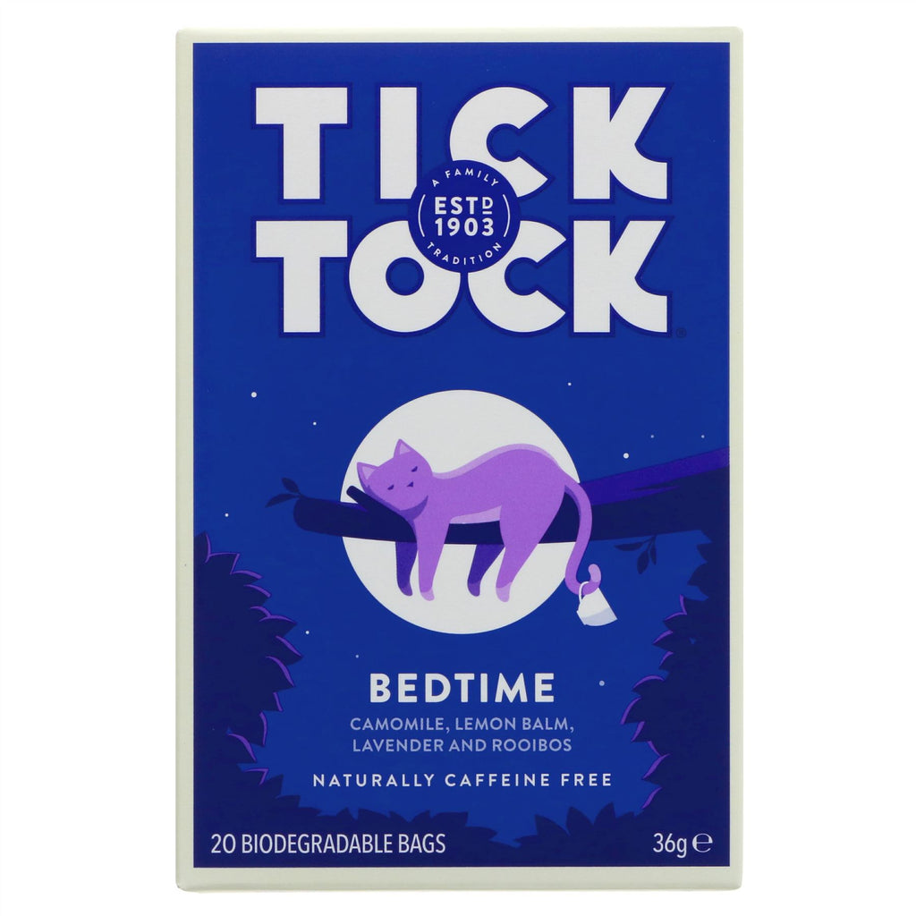 Tick Tock | Bedtime - Camomile, Lemon Balm, Lavender | 20 bags