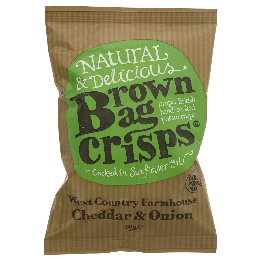 Brown Bag Crisps | West Country Cheddar & Onion | 40G